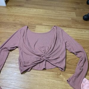 Open back cropped top